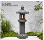 פנס גן יפני אבן גרניט