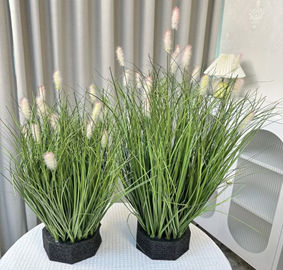 עשב זחל ירוק גדול מס' 3 ראש ורוד 65 ס"מ (19 ראשים) – תמונה 2