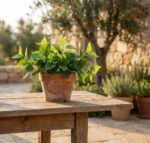 נופר מלאכותי עלים ירוקים