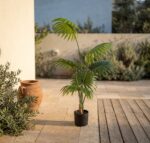 דקל קוקוס מלאכותי בעציץ שחור 120 ס"מ