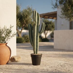 קקטוס ארבע ידיים מלאכותי בעציץ