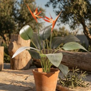 עציץ ציפור גן עדן מלאכותי