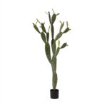 קקטוס נופך מלאכותי בעציץ שחור - 140cm