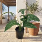 עציץ עלה כוכבים מלאכותי