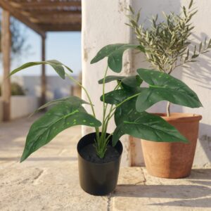 עציץ עלה כוכבים מלאכותי