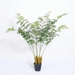 דקל מלאכותי בעציץ שחור - 120cm