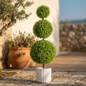 טופיארי מלאכותי שלושה כדורים