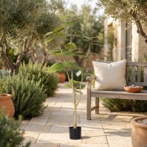 אושר קשת מלאכותי בעציץ שחור