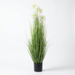 קנה דקורטיבי עם פרחי שמש מלאכותיים - 75cm