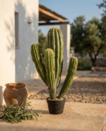 קקטוס מלאכותי ארבע זרועות בעציץ