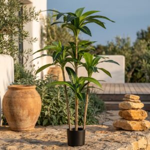 דרקונית מלאכותית בעציץ שחור