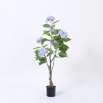 עץ הורטנזיה מלאכותי בעציץ - 90cm