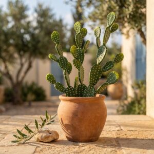 סט צרור קקטוס מניפה מלאכותי