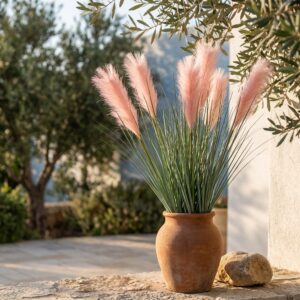 עשב פמפס מלאכותי ורוד