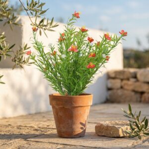 שיח פרחי בר מלאכותי כתום