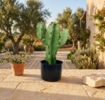 קקטוס מלאכותי 3 ידיים בעציץ
