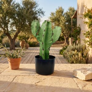 קקטוס מלאכותי 3 ידיים בעציץ