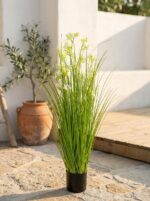 סייפן לבן מלאכותי בעציץ