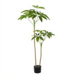 צמחייה מלאכותית בעציץ שחור - 120cm