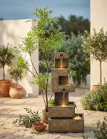 מזרקת מים מדורגת מרובעת