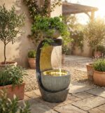 מזרקת מים דקורטיבית מבטון