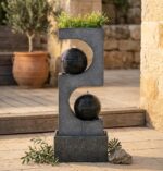 מזרקת נוי כדורית מודרנית