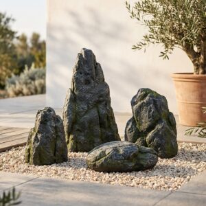 סט 3 סלעי נוי דקורטיביים