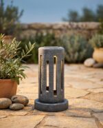 פנס אבן מודרני אפור