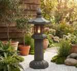 פנס גן יפני אפור